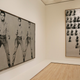 Left: One of Warhol’s Elvis silkscreens. Image via AP.